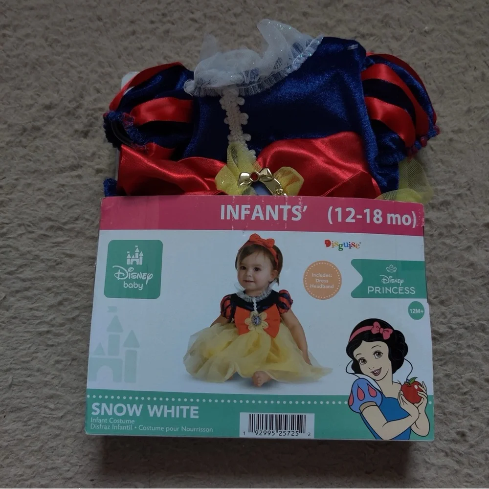Disney Baby Snow White Infant Halloween Costume 12-18 Months Dress Up Princess